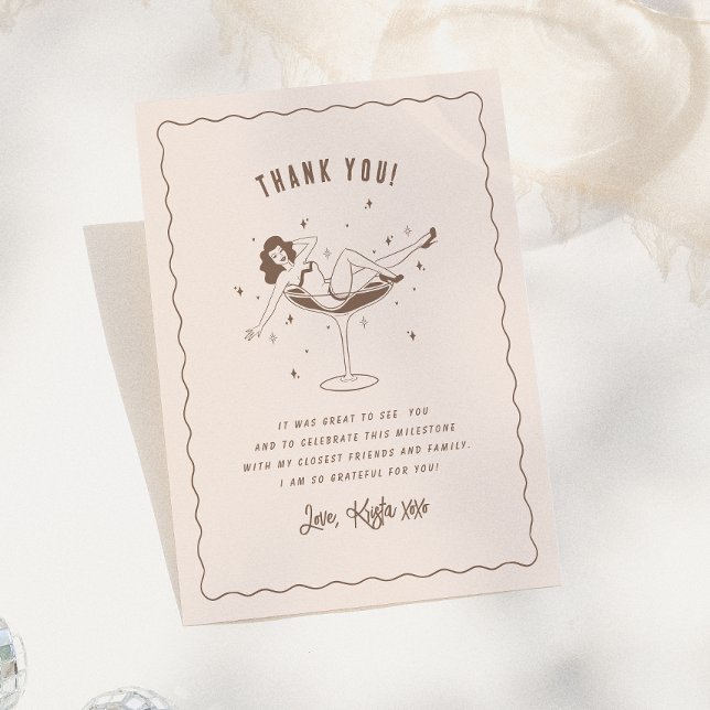 Carte De Remerciements Une fête d'anniversaire un peu plus vieille (Créateur téléchargé)