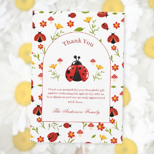 Carte De Remerciements Une jolie coccinelle pour le 1er anniversaire  
