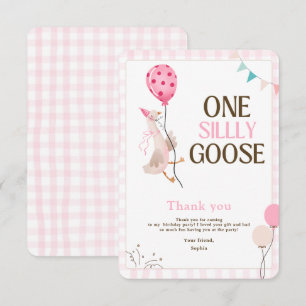 Carte De Remerciements Une joyeuse fête d'anniversaire de Canard Silly, 1