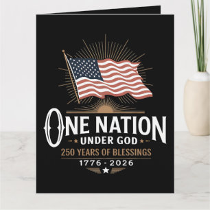 Carte De Remerciements Une nation sous Dieu 250 ans de bénédictions