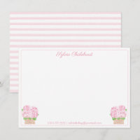 Une note de Baby Shower avec de jolies hortensias 