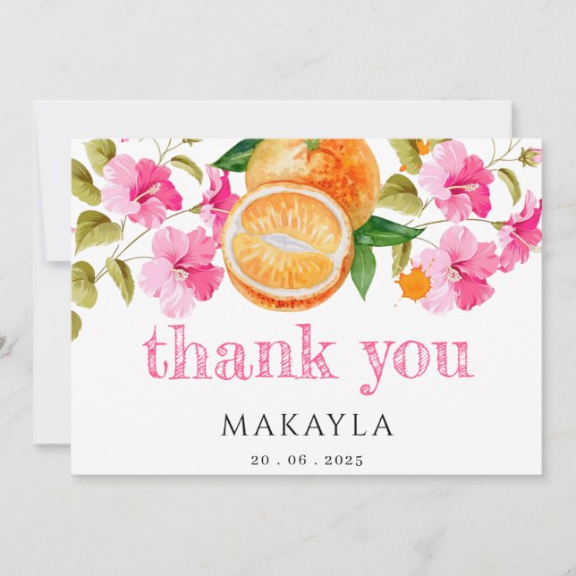 Carte De Remerciements Une Petite Cutie Est Sur Le Chemin Du Baby shower  (Devant)