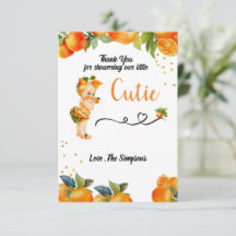 Une petite Cutie est sur son Baby shower Invitatio
