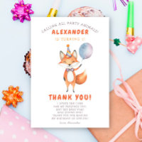 Une petite fête d'anniversaire de renard 3 ans