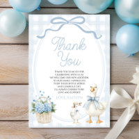 Une petite oie sotte bleu bow florale Baby Shower