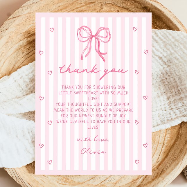 Carte De Remerciements Une petite Saint-Valentin pour bébé (Créateur téléchargé)