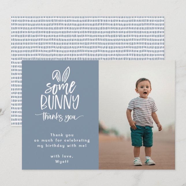 Carte De Remerciements Une photo de lapin (Devant / Derrière)