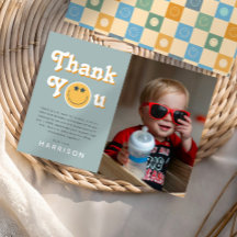 Une photo de remerciement d'anniversaire pour garç