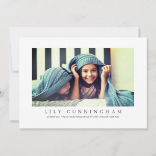 Carte De Remerciements Une photo simple et moderne grâce aux médecins Inf