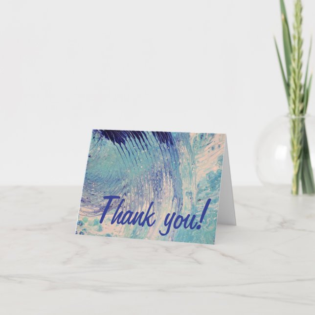 Carte De Remerciements "Une plage, quelque part" (Devant)