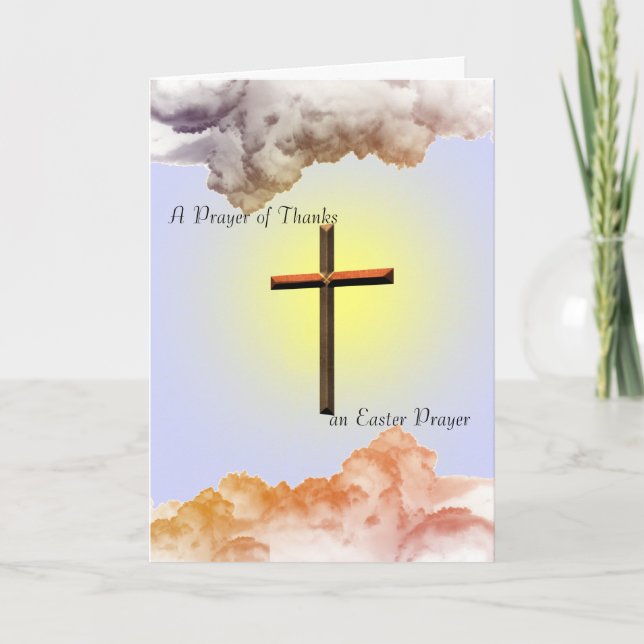Carte De Remerciements Une prière de remerciements (Devant)