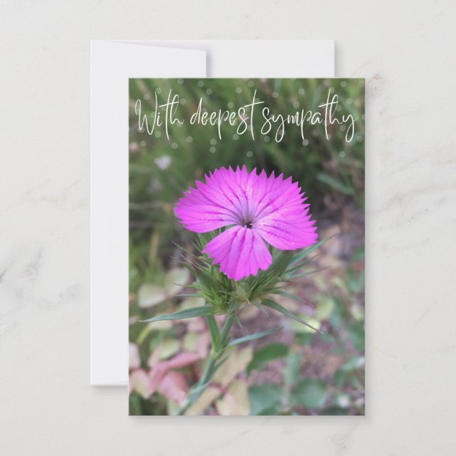 Carte De Remerciements Une touche de Z "Avec la plus profonde sympathie"  (Devant)