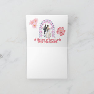 Carte De Remerciements Une vie d'amour commence par cet instant.
