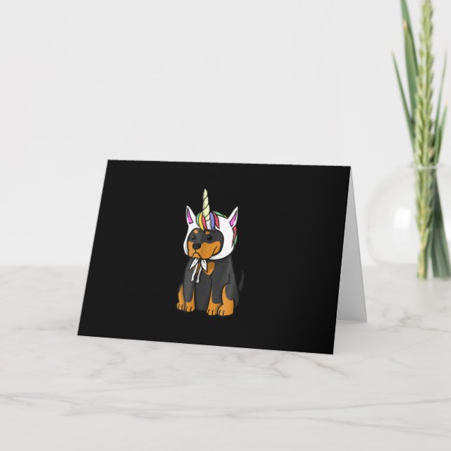 Carte De Remerciements Unicorn Dog (Devant)