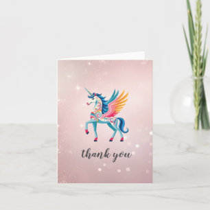Carte de remerciements Unicorne de torsion