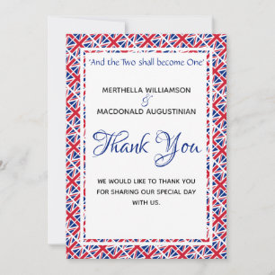 Carte De Remerciements UNION JACK Photo personnalisée Mariage Grande-Bret