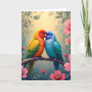 Carte De Remerciements unis dans l'amour avec des cœurs joyeux mariage LG