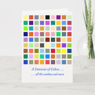 Carte De Remerciements Univers des couleurs, l'arc-en-ciel et plus - 81 n