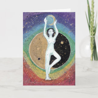 Carte De Remerciements Univers Yin Yoga Équilibre Chakra Maureen Girard
