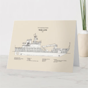 Carte De Remerciements USCG Cutter Willow wlb-202 - SBD