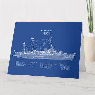 Carte De Remerciements USCGC Duane wpg-33 - ABD