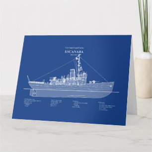Carte De Remerciements USCGC Escanaba wpc-77 - ABD