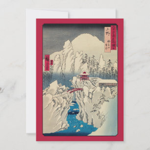 Carte De Remerciements Utagawa Hiroshige - Neige sur le mont Haruna