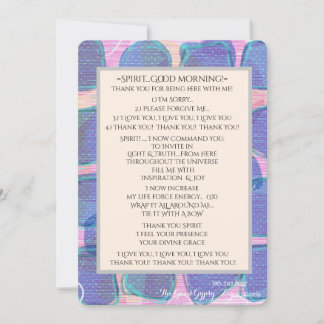 Carte De Remerciements V.3 BON MATIN SPIRIT & MIND DROP AU COEUR+Joie!