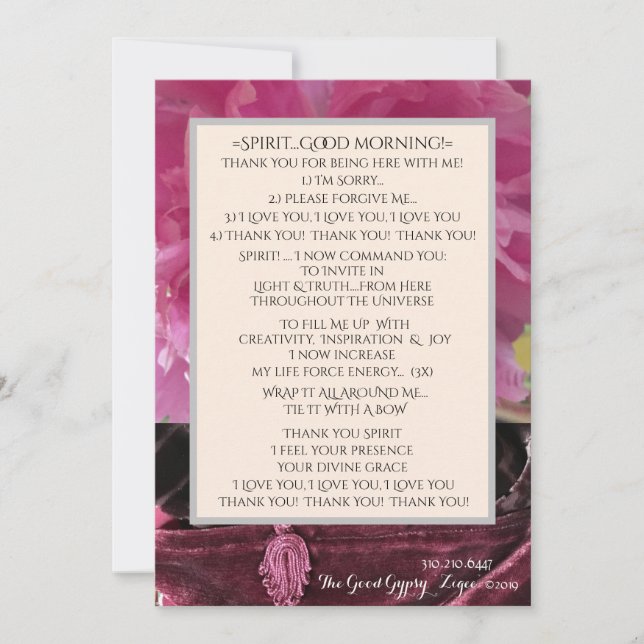 Carte De Remerciements V.4 SPIRIT BON MATIN ! Inspiration et joie (Devant)