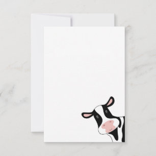 Carte De Remerciements Vache, jolie vache, animal