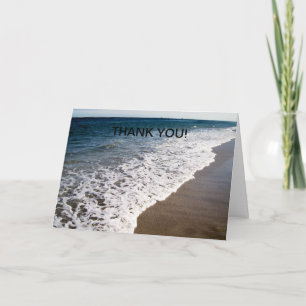 Carte De Remerciements Vagues du rivage avec message de remerciement