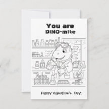 Valentin drôle de dinosaure à colorier et labyrint