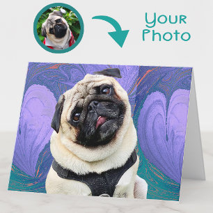 Carte De Remerciements Valentine Hearts Love Purple Photo Salutation