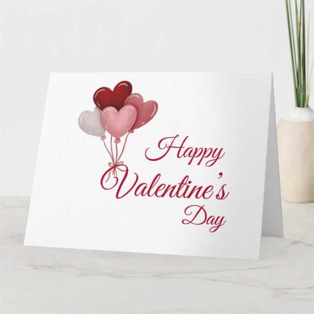 Carte De Remerciements Valentine Love Card | Romantic for Him & Her (Devant)