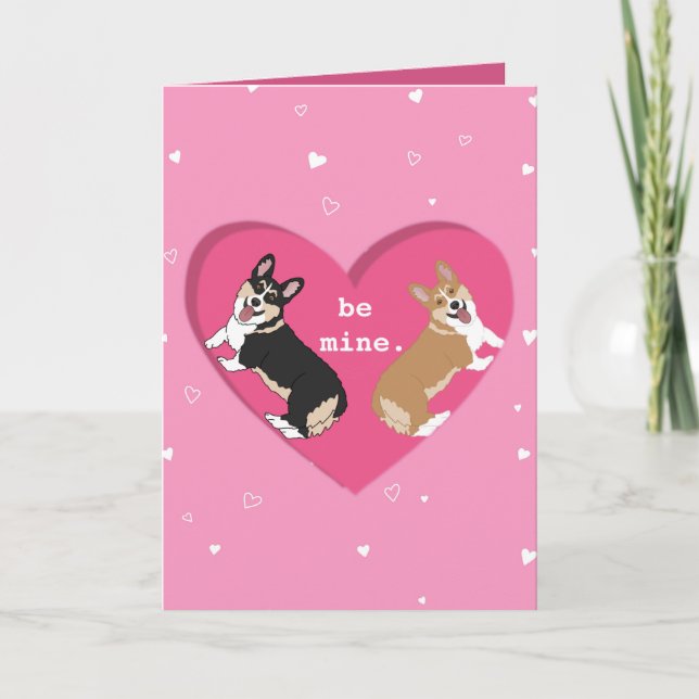 Carte De Remerciements Valentines Jour Corgi XOXO (Devant)