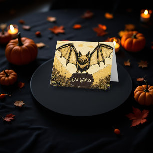 Carte De Remerciements Vampire batte Halloween tente de nourriture étique