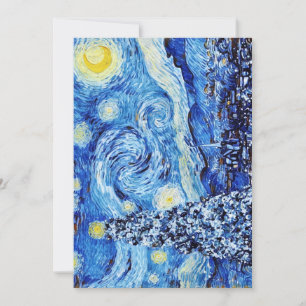 Carte De Remerciements Van Gogh - La nuit étoilée - Noël blanc