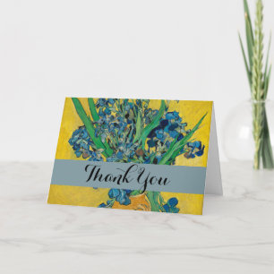 Carte De Remerciements Vase Van Gogh avec Iris Classic Impressionnisme