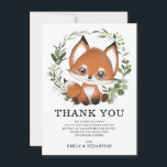 Carte De Remerciements Végétation capricieuse Fox Wild One Forest Baby sh<br><div class="desc">Carte de remerciements à thème en bois de Whimsical avec une adorable aquarelle illustration d'un renard doux et d'élégante végétation botanique. Les champs de texte sont entièrement modifiables. Vous pouvez modifier le libellé en fonction de votre événement, p.ex. anniversaire, baby shower / aspersion, baptême, baptême, baptême, baptême, jour de dénomination,...</div>