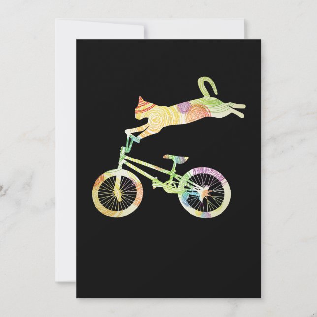 Carte De Remerciements Vélo vélo de chat - Votre collection de cadeaux (Devant)