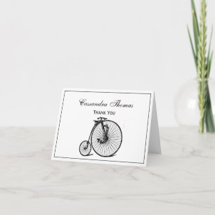 Carte De Remerciements Vélocipède vintage bicyclette penny farthing vélo