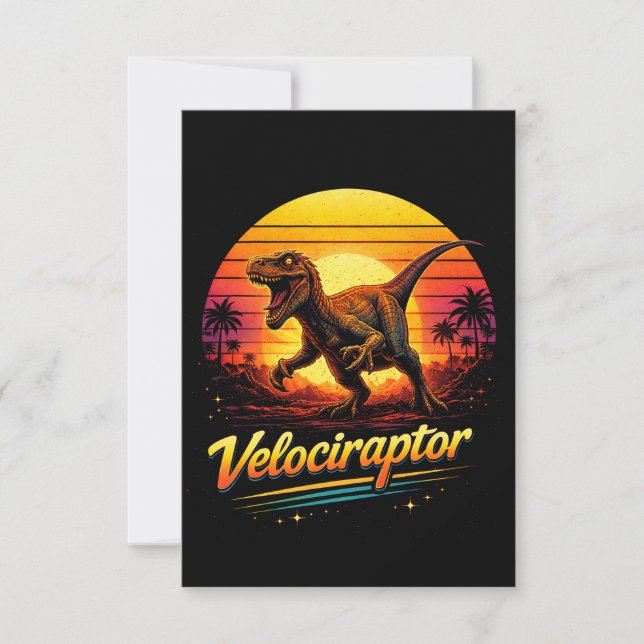 Carte De Remerciements Vélociraptor (Devant)