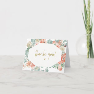 Carte De Remerciements VERA Eucalyptus Verdure & Terracotta Floral