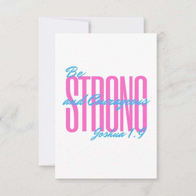 Carte De Remerciements Verbe biblique Joshua 1:9 (Devant)