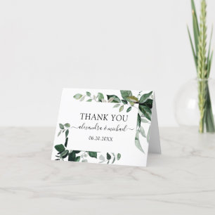Carte De Remerciements Verdure botanique Foliage Aquarelle Mariage que