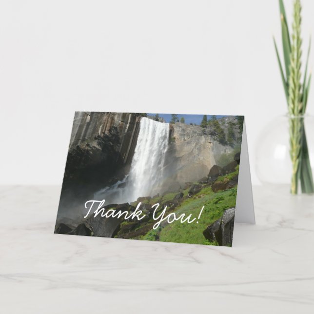 Carte De Remerciements Vernal Falls I in Yosemite National Park (Devant)