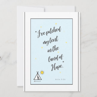 Carte De Remerciements verset biblique sur le arrière - plan bleu espoir