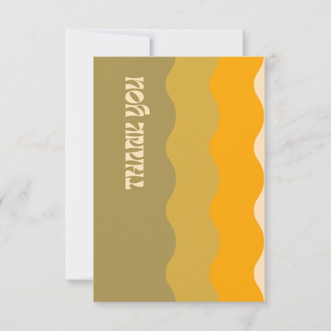 Carte de remerciements - Vert (Devant)