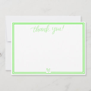Carte de remerciements (vert citron)