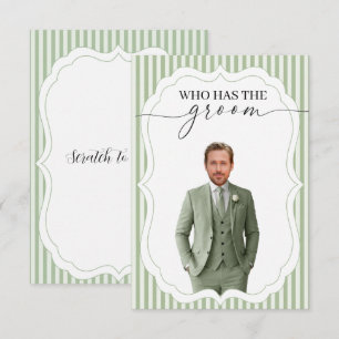 Carte De Remerciements Vert sauge qui a le marié Cadeau de douche de mari